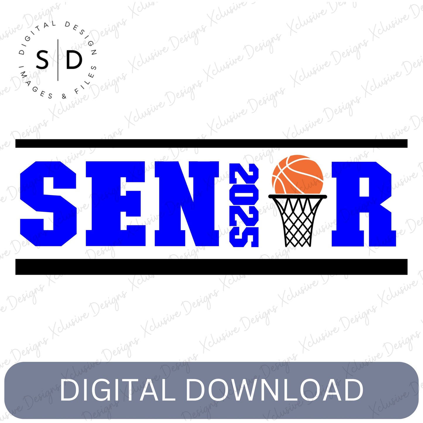 Senior 2025 Basketball SVG