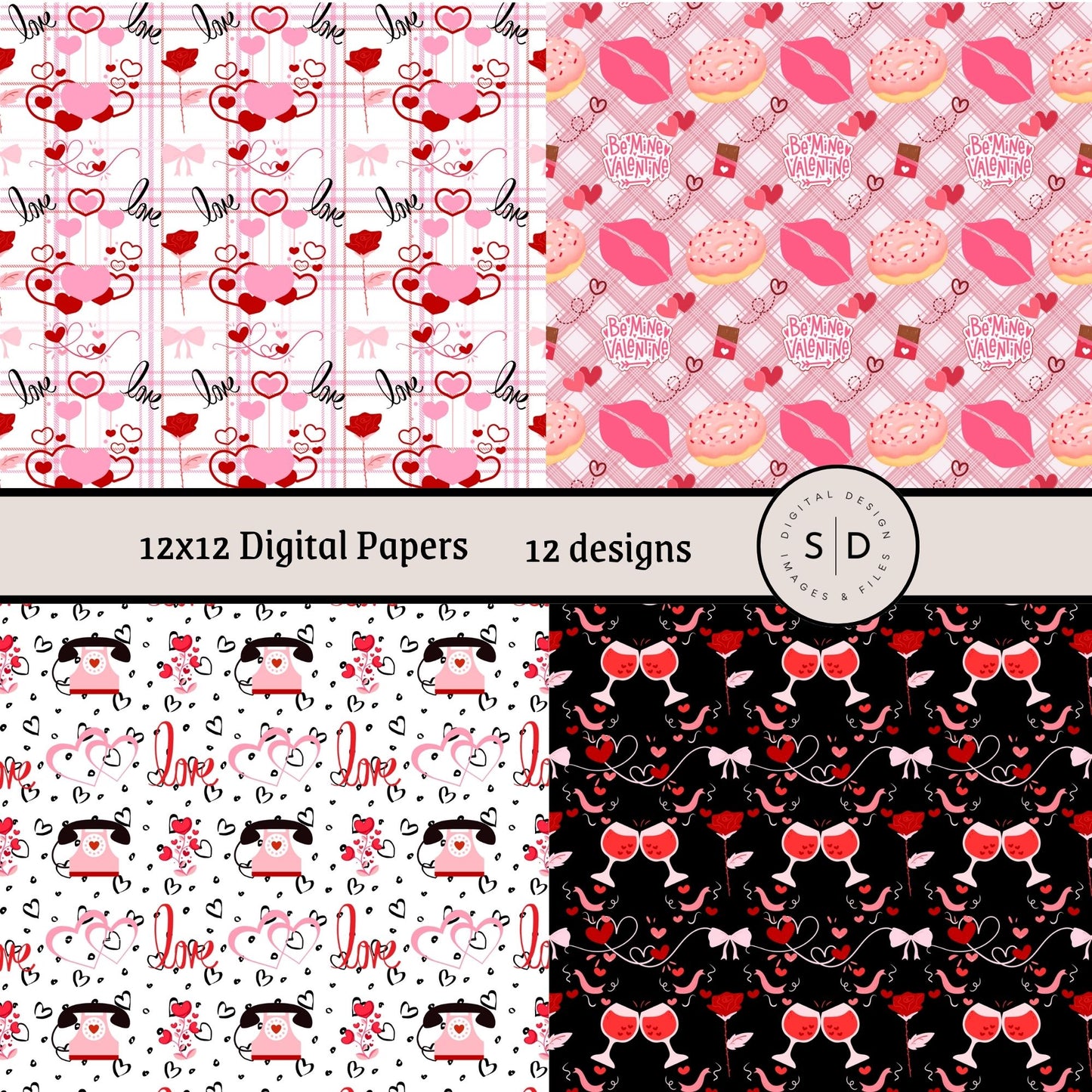 Valentines Lover Vol 2 Seamless Digital Papers