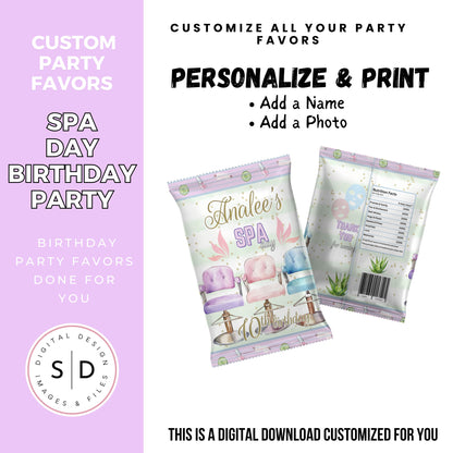 Spa Day Birthday Party Favors DFY