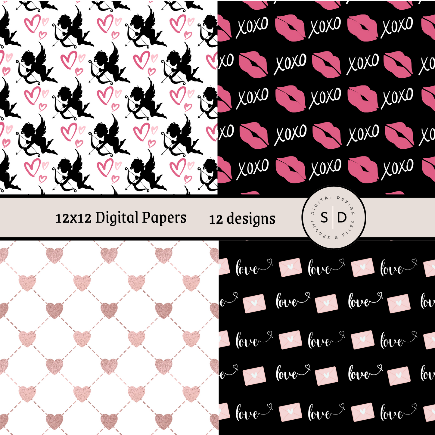 Valentines Lover Vol 1 Seamless Digital Papers