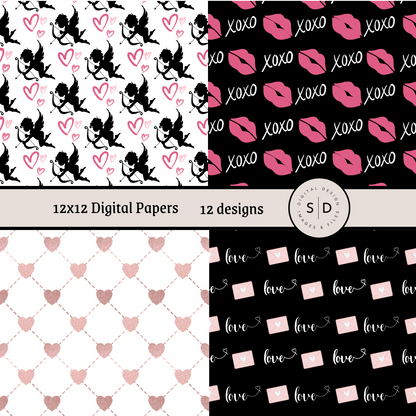 Valentines Lover Vol 1 Seamless Digital Papers