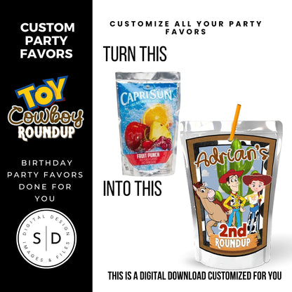 Toy Cowboy Roundup Digital Party Favor DFY