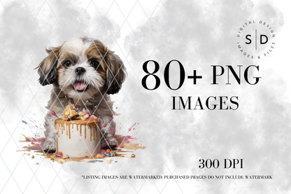 Birthday Puppies Clip Art Bundle (80+ Images)