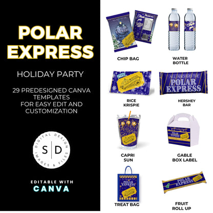 Polar Express Christmas Party Favors