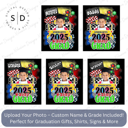 🚦 Custom Graduation PNG –  Next Stop School Bus Theme 🏁