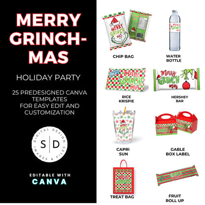 Merry Grinchmas Christmas Party Favors