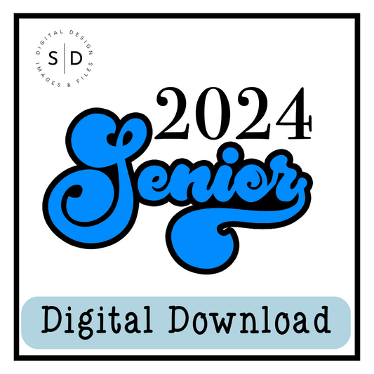 2024 Senior Retro Style SVG