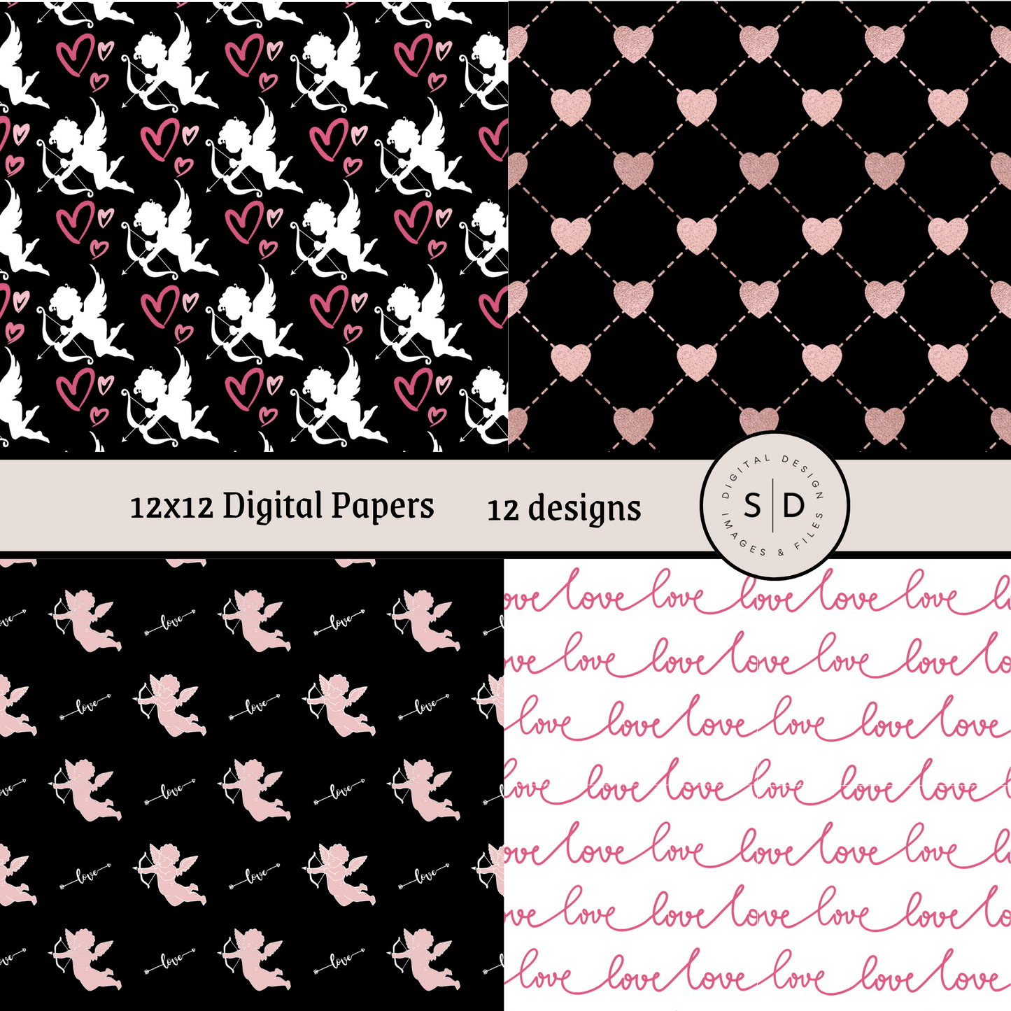 Valentines Lover Vol 1 Seamless Digital Papers