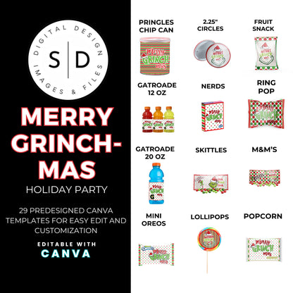 Merry Grinchmas Christmas Party Favors