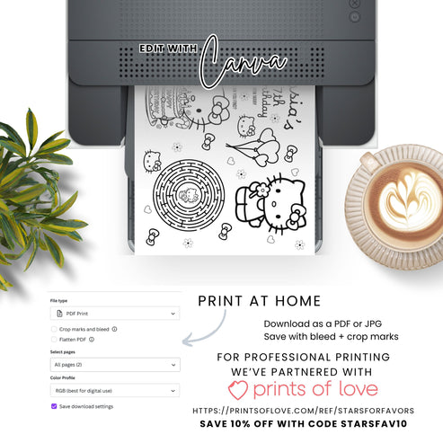 Hello Kitty Birthday Party Activity Sheet – Stockpile Digital