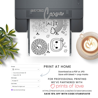 Cocomelon-Inspired Birthday Activity Sheet – Editable Canva Template