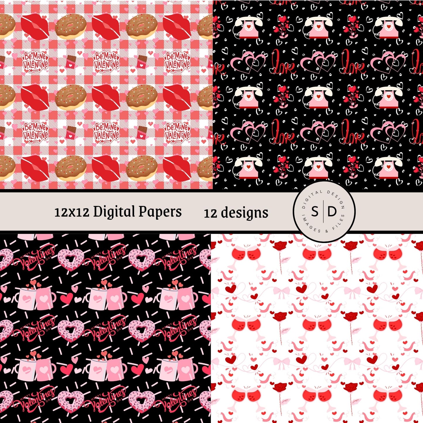 Valentines Lover Vol 2 Seamless Digital Papers