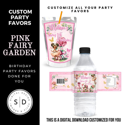 Pink Fairy Garden Birthday Party Favors DFY