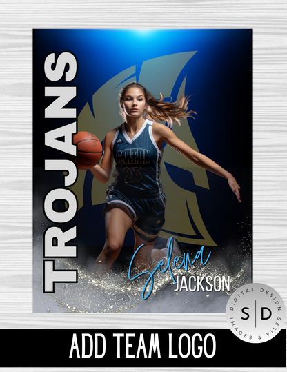 Student Athlete Player Spotlight Trading Card Templates Bundle