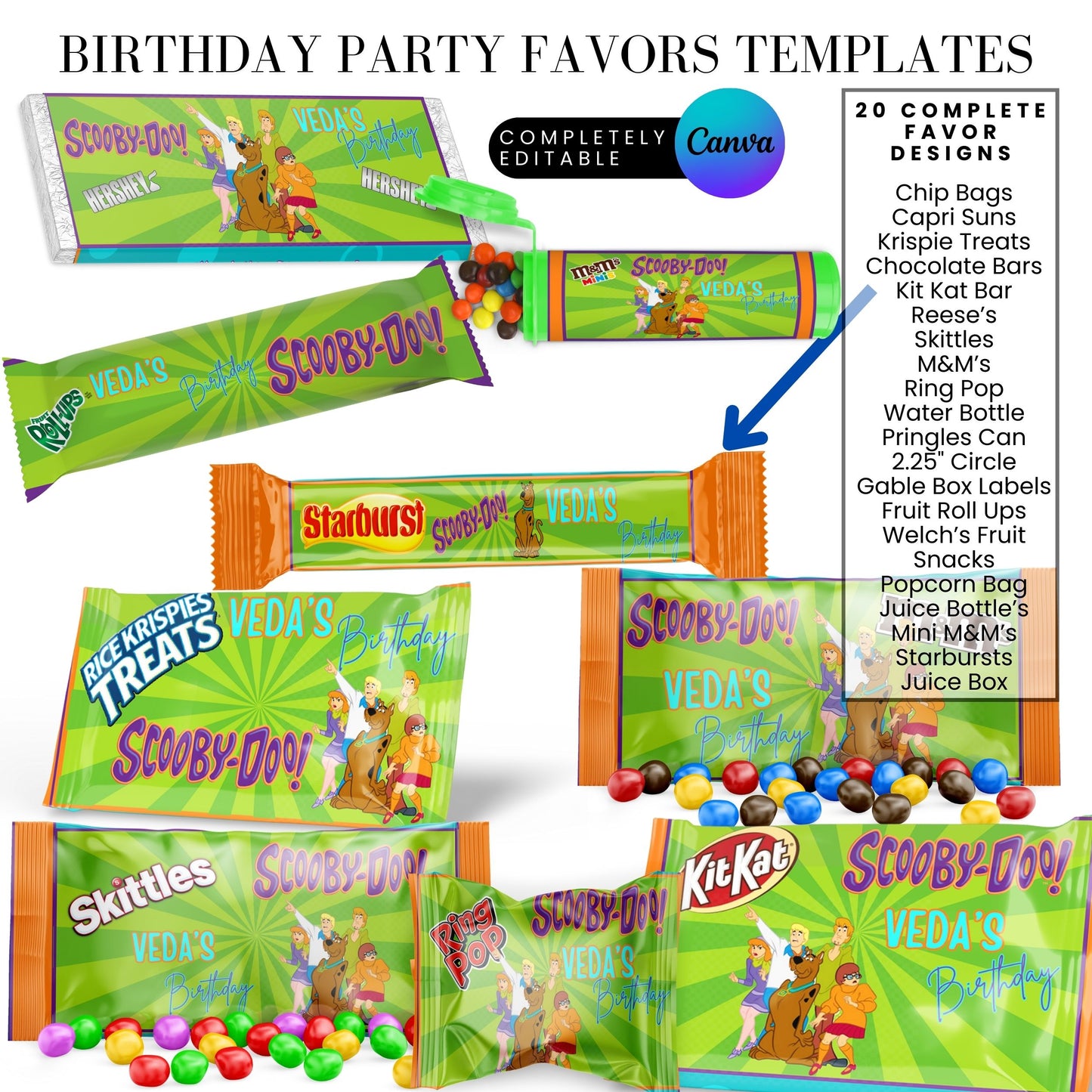 Mystery Team Birthday Party Favor Templates Bundle