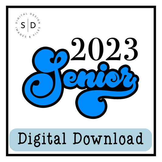 2023 Senior Retro Style SVG