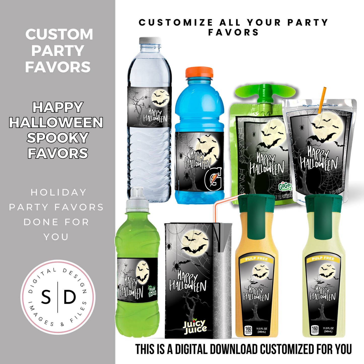 Happy Halloween Spooky Party Favors DFY