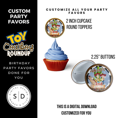 Toy Cowboy Roundup Digital Party Favor DFY
