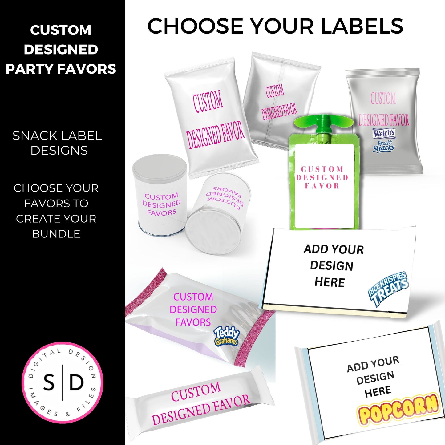 Custom Designed Party Favors Bundles DFY