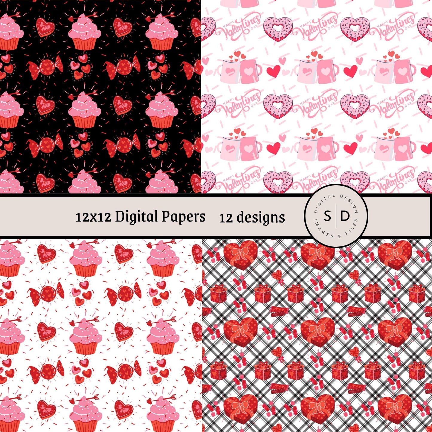 Valentines Lover Vol 2 Seamless Digital Papers