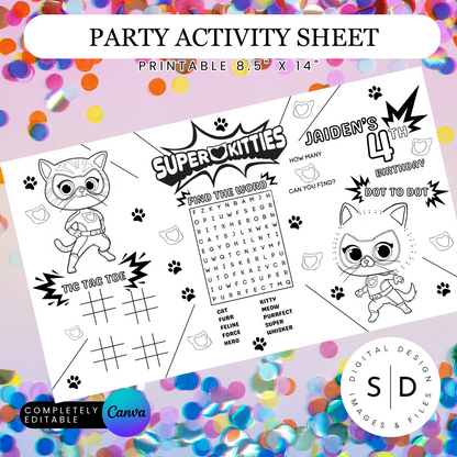 Super Kitty Party Activity Sheet