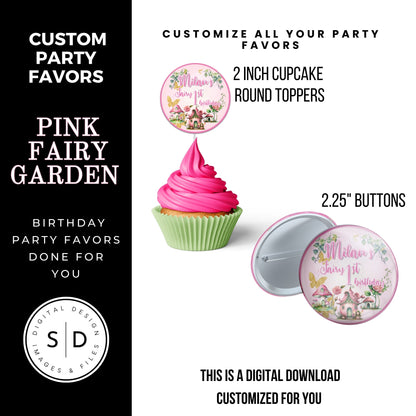 Pink Fairy Garden Birthday Party Favors DFY