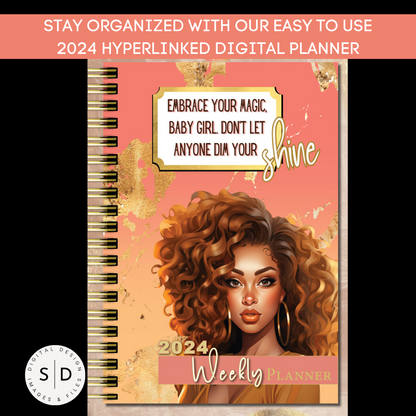 2024 Embrace The Magic Coral Digital planner