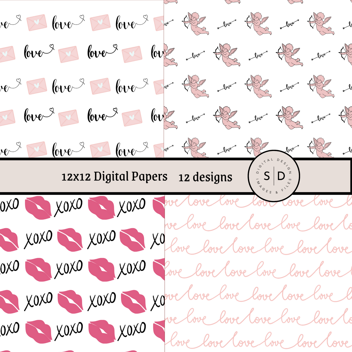 Valentines Lover Vol 1 Seamless Digital Papers