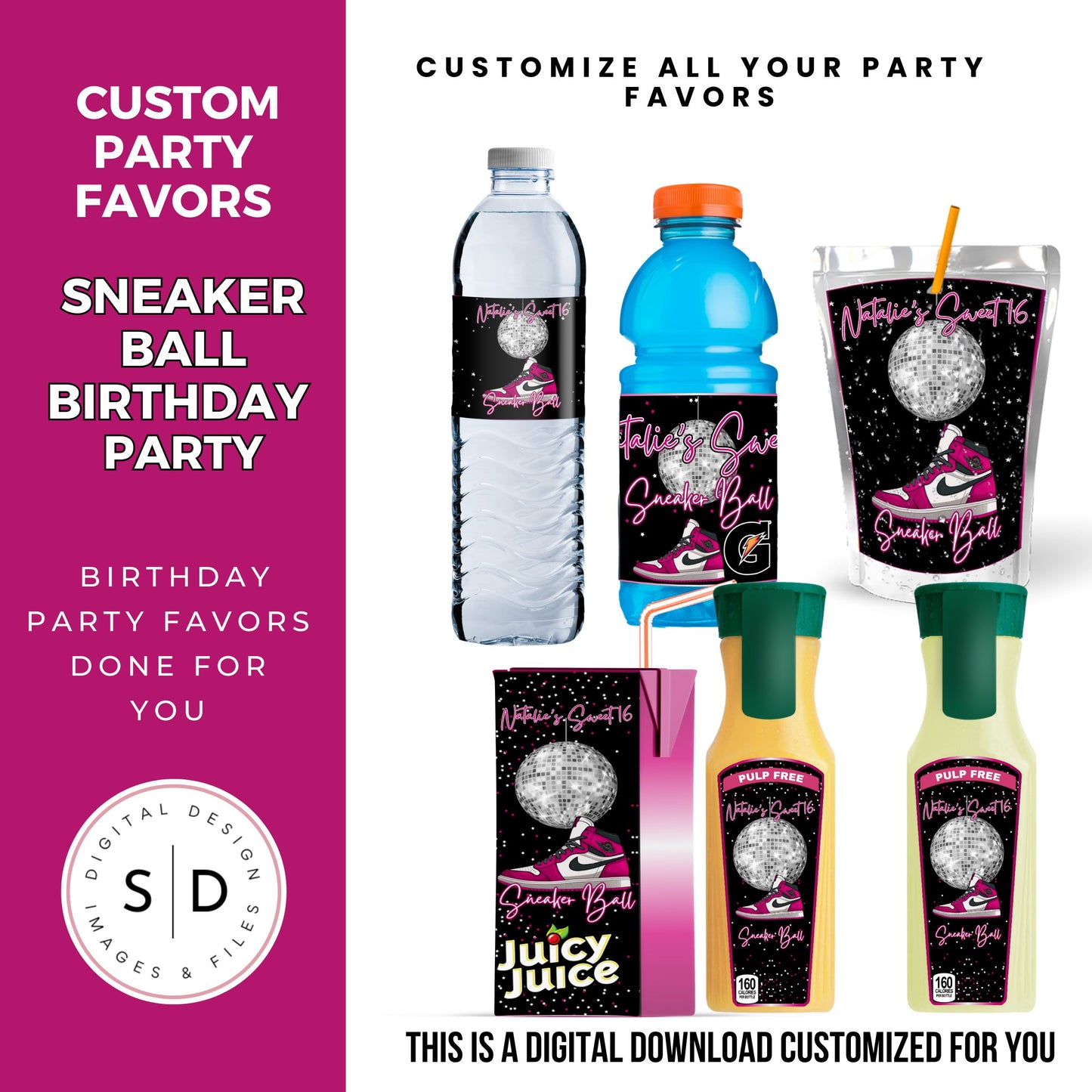 Sneaker Ball Birthday Party Favors DFY