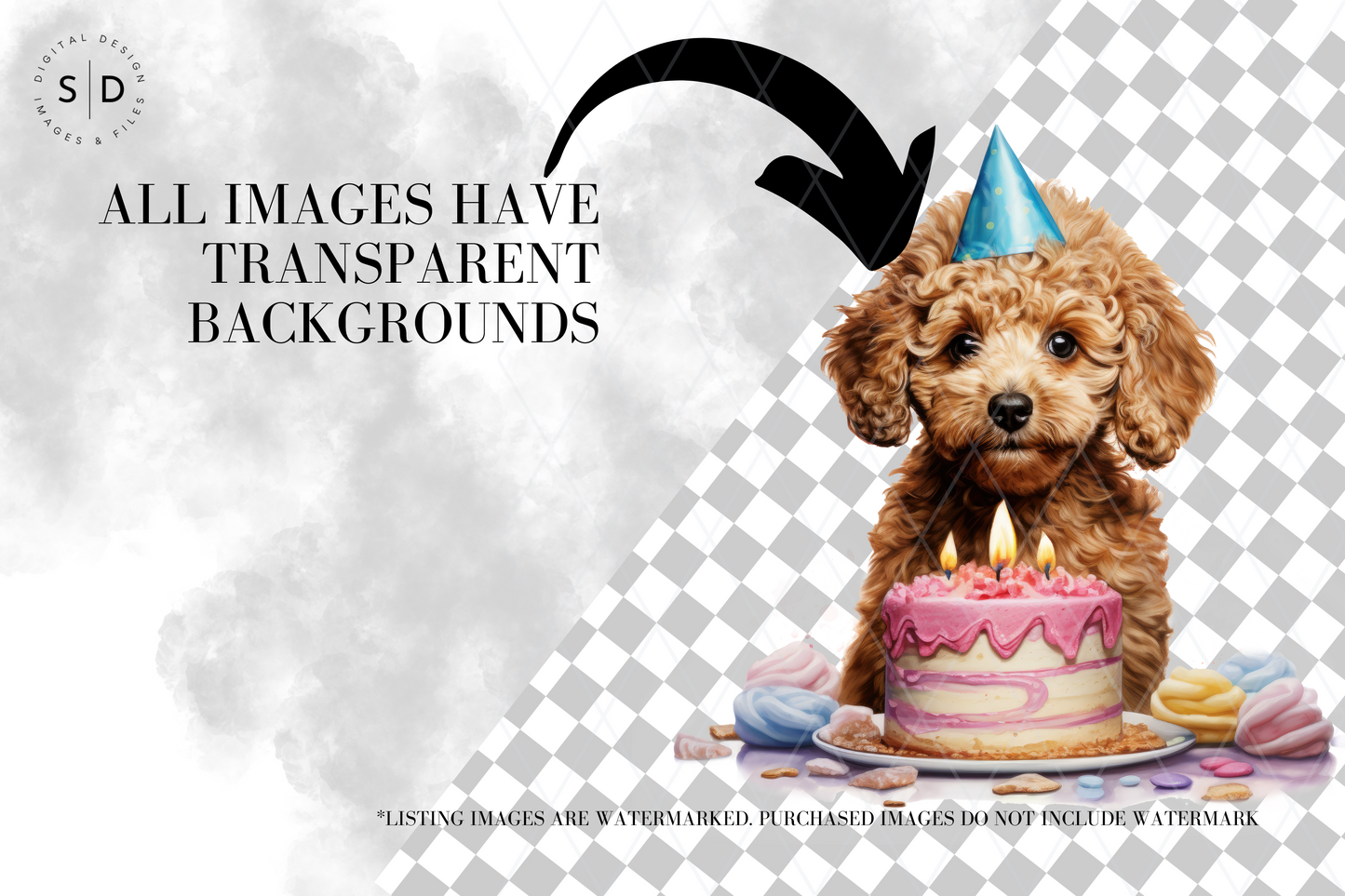 Birthday Puppies Clip Art Bundle (80+ Images)