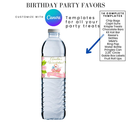 Alice In Wonderland Birthday Party Favor Templates Bundle