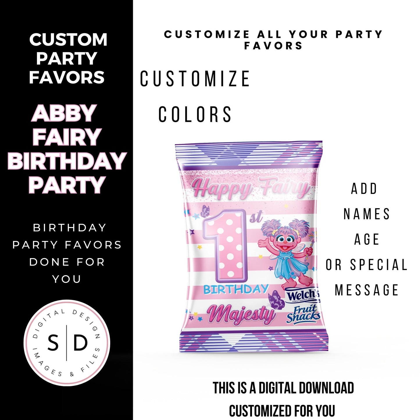 Fairy Abby Birthday Party Favors