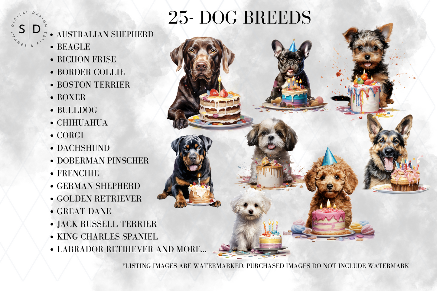 Birthday Puppies Clip Art Bundle (80+ Images)