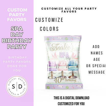 Spa Day Birthday Party Favors DFY