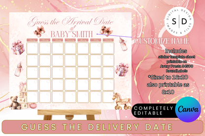 Blush Pink Baby Girl Watercolor Baby Shower Bundle