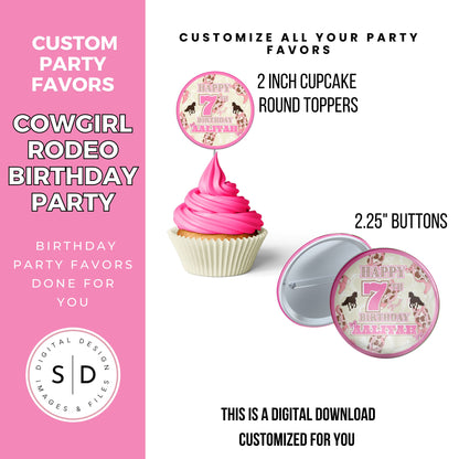 Cowgirl Rodeo Birthday Party Favors DFY