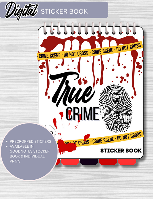 True Crime Digital Stickers & Goodnotes Sticker Book