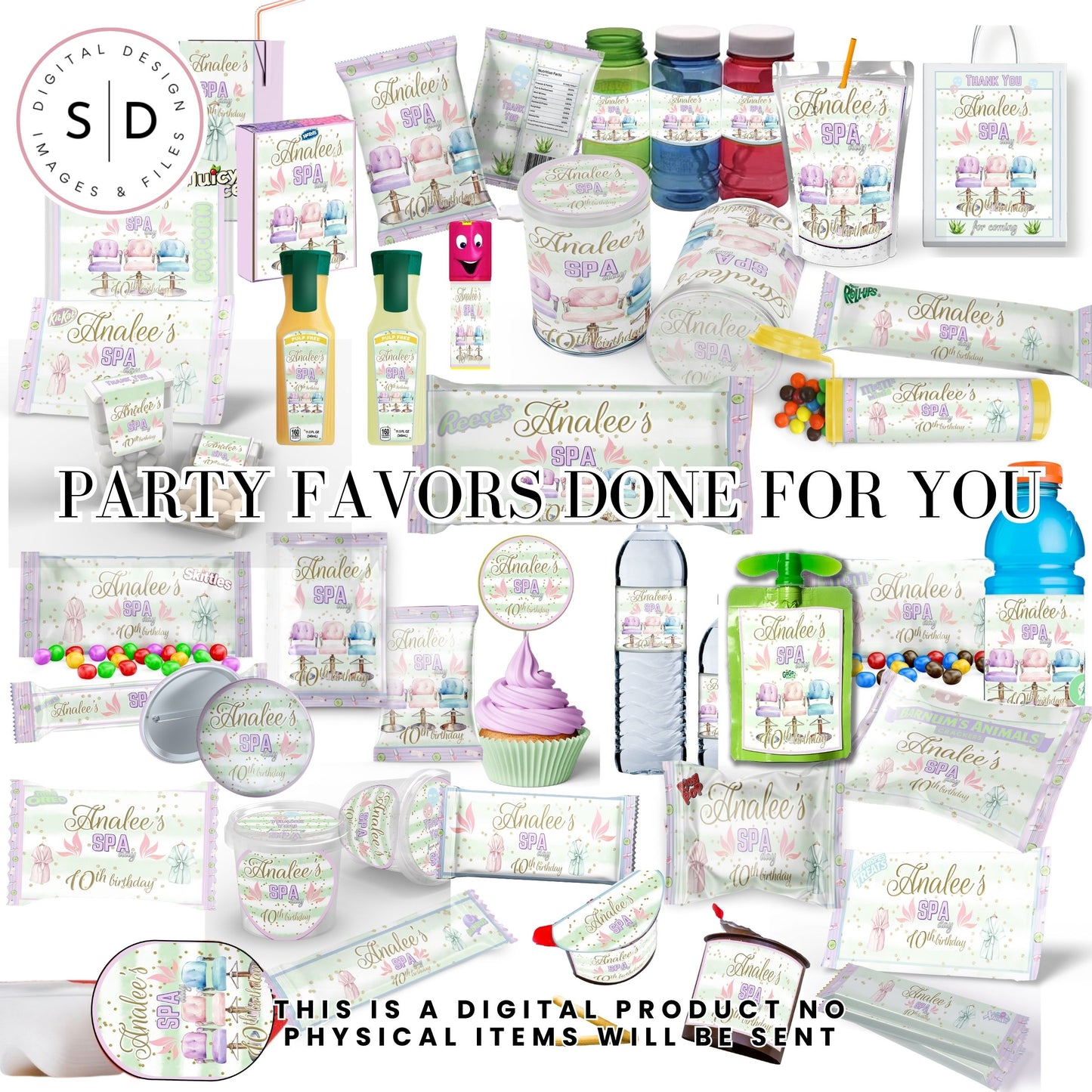 Spa Day Birthday Party Favors DFY