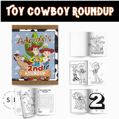 Toy Cowboy Roundup Printable Coloring Book DFY