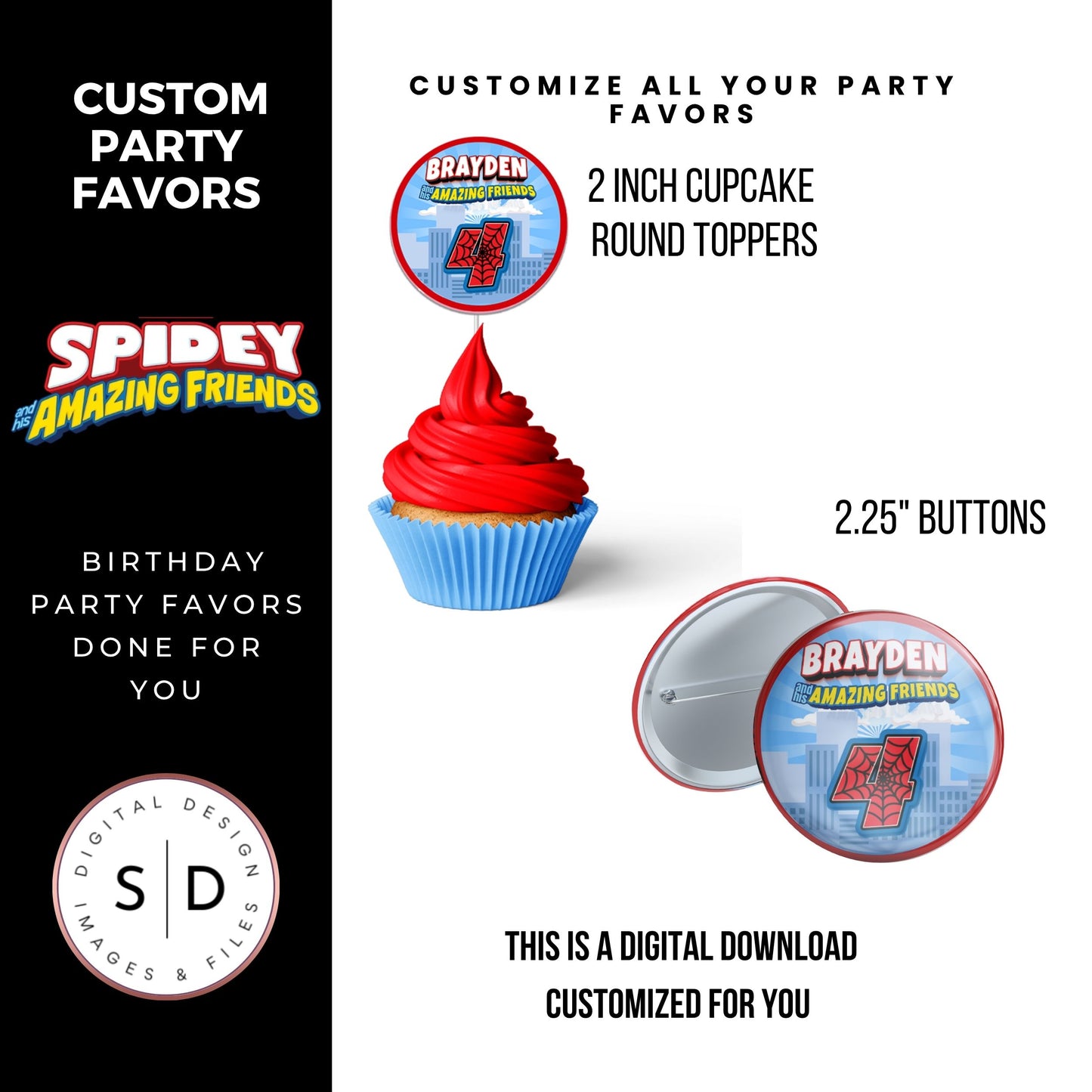 Spidey & Friends Birthday Party Favors DFY