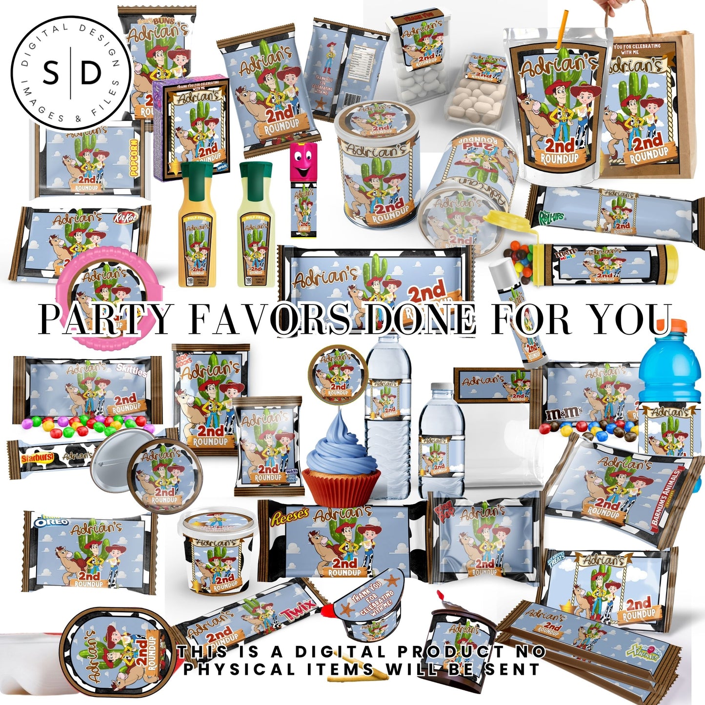 Toy Cowboy Roundup Digital Party Favor DFY
