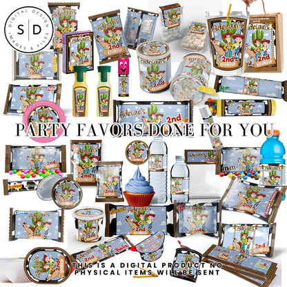 Toy Cowboy Roundup Digital Party Favor DFY
