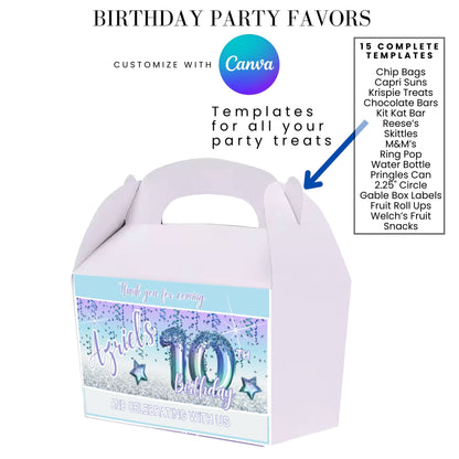Ocean Foils Birthday Party Favor Templates Bundle