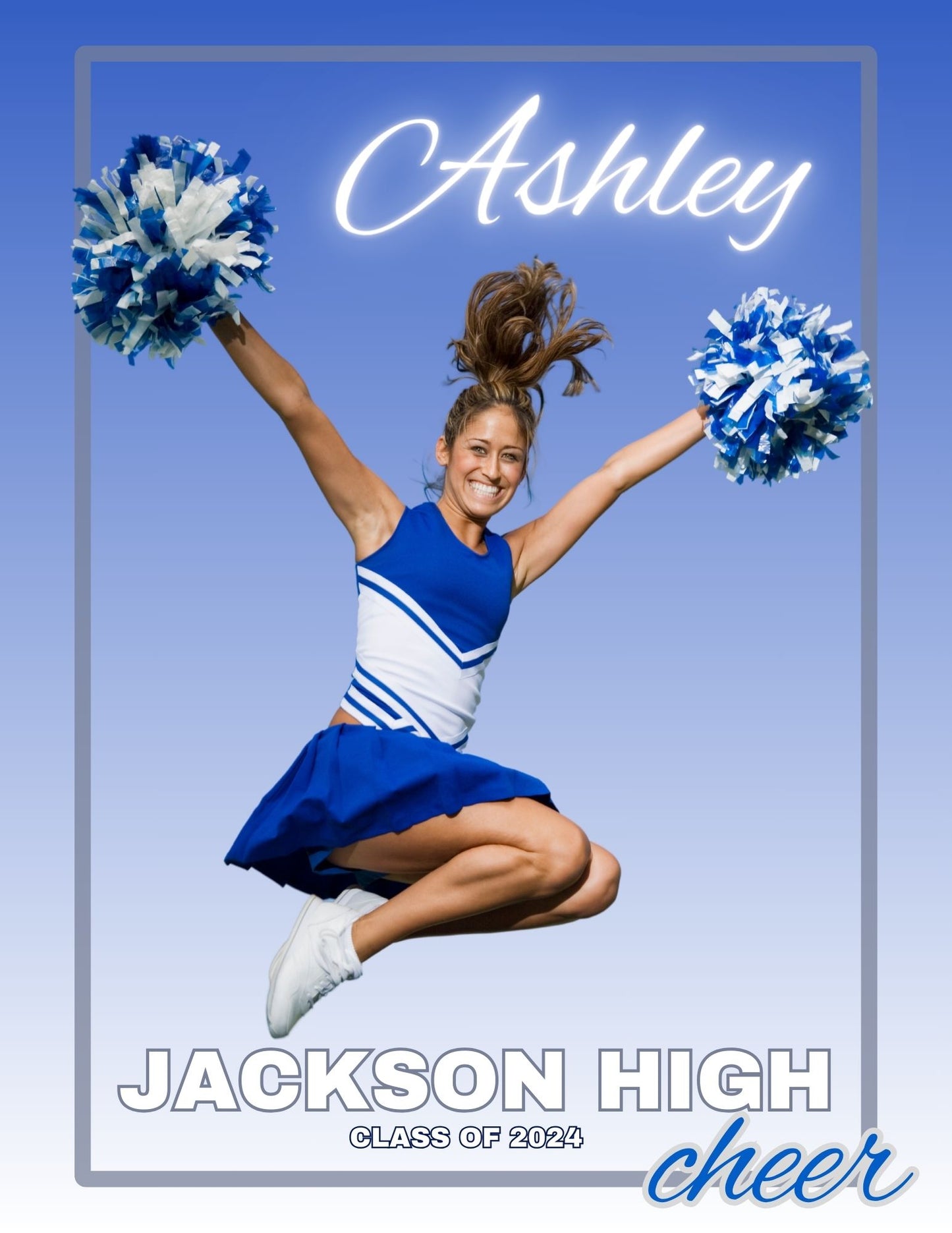 Cheer Player Trading Card Templates Bundle