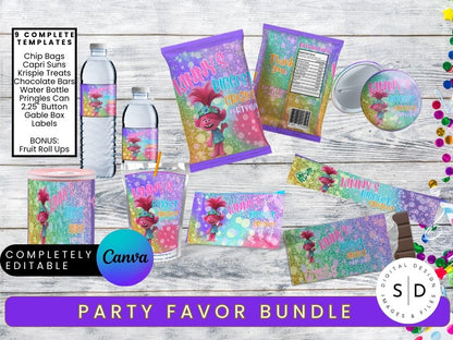 Trolls Craziest Birthday Party Templates Bundle