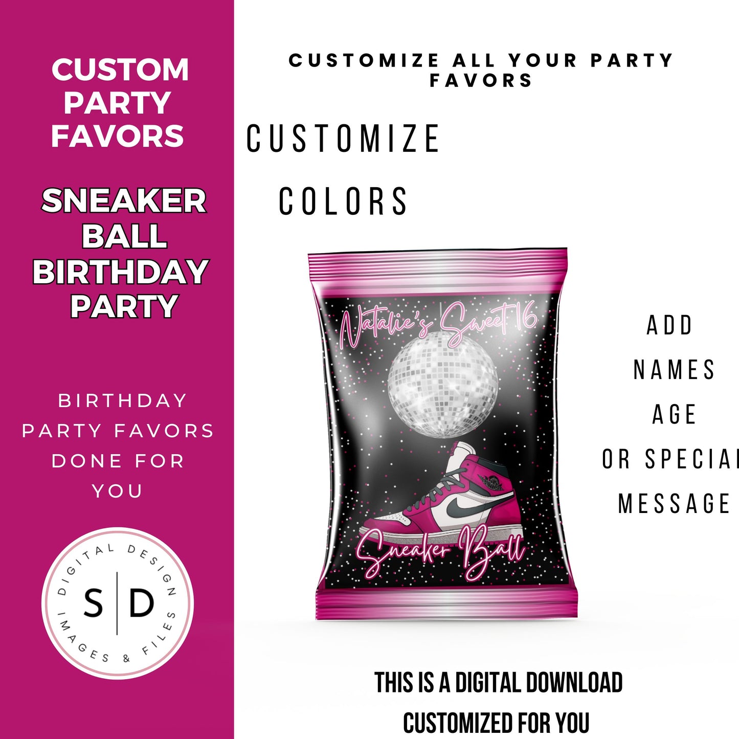 Sneaker Ball Birthday Party Favors DFY