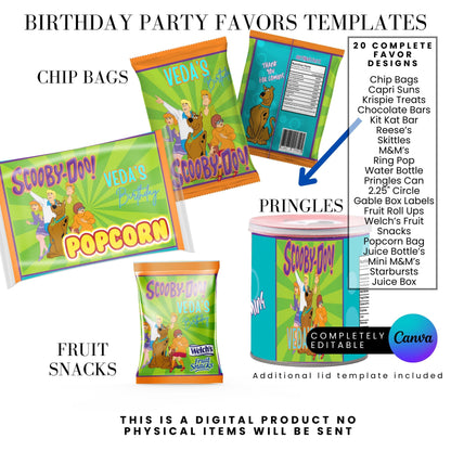 Mystery Team Birthday Party Favor Templates Bundle