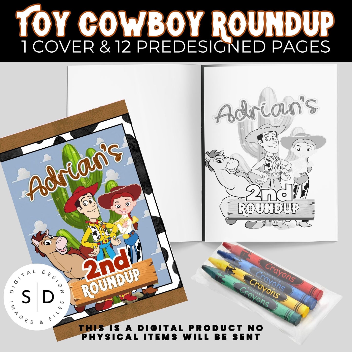 Toy Cowboy Roundup Printable Coloring Book DFY