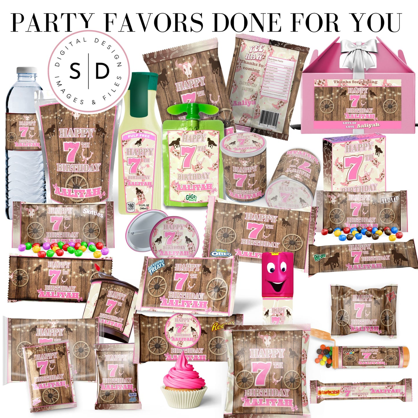 Cowgirl Rodeo Birthday Party Favors DFY