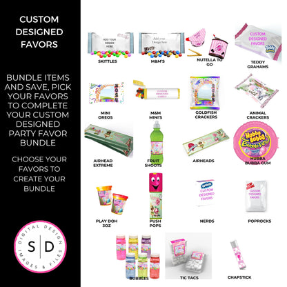 Custom Designed Party Favors Bundles DFY